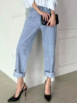 Прямые джинсы Dazy, светло-голубой