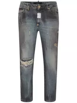 Прямые джинсы Detroit Fit средней посадки Philipp Plein, серый