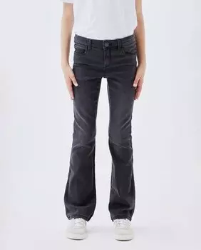 Прямые джинсы для девочки с регулируемой талией Name It, темно-серый