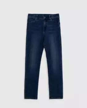 Прямые джинсы для мальчика с карманами и шлевками для ремня IKKS, синий