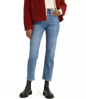 Прямые джинсы до щиколотки на танкетке Levi's, синий