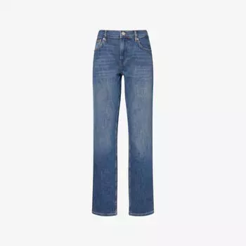 Прямые джинсы Frame slim-fit с эффектом стрейч, синий