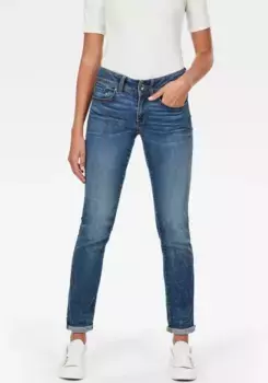 Прямые джинсы G-STAR "Midge Straight Women" с использованными эффектами, цвет Medium Indigo Aged, Elto Superstretch