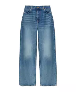 Прямые джинсы Ganni, синий