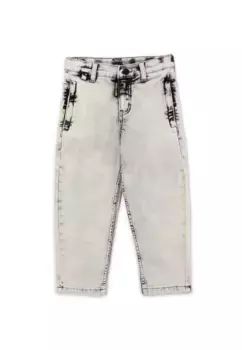 Прямые джинсы Gulliver из светлого денима, серый