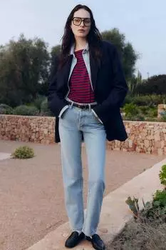 Прямые джинсы H&M, голубой