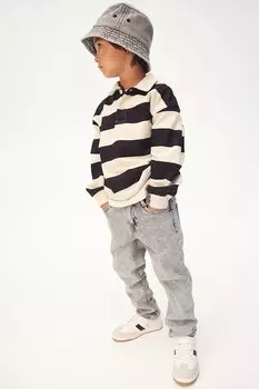 Прямые джинсы H&M, серый