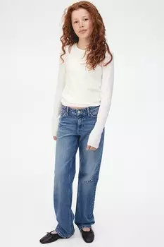 Прямые джинсы H&M, синий