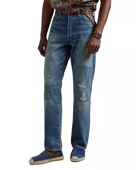 Прямые джинсы Heritage синего цвета Polo Ralph Lauren, синий