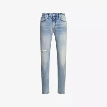 Прямые джинсы Hugo Regular-Fit с эффектом поношенности, синий