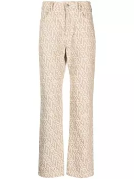 Прямые джинсы Initial с жаккардовым узором Represent, коричневый