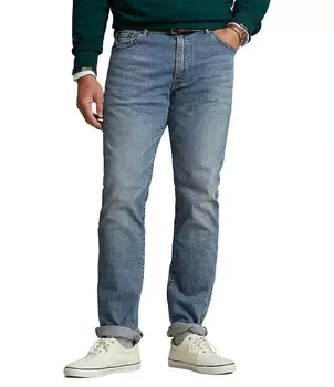 Прямые джинсы из эластичного денима свободного покроя Polo Ralph Lauren Big & Tall, синий