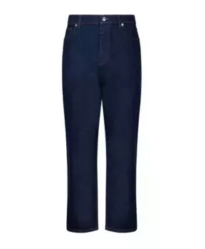 Прямые джинсы из денима цвета индиго Maison Kitsun, синий