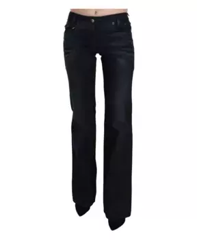 Прямые джинсы из денима со средней талией. Just Cavalli, синий