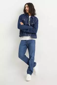 Прямые джинсы из лайкры C&A, синий