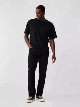 Прямые джинсы из твила Gap, черный