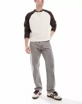 Прямые джинсы Jack & Jones Chris серого цвета