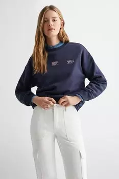 Прямые джинсы карго Mango, белый