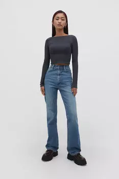 Прямые джинсы комфортного кроя Stradivarius, синий