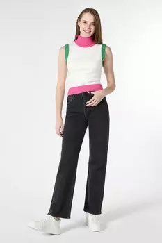 Прямые джинсы Laris с завышенной талией Colin'S, серый