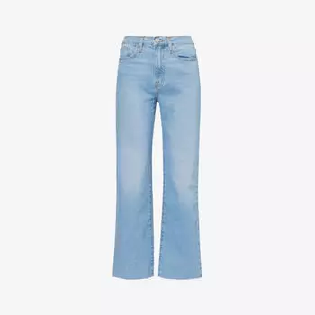 Прямые джинсы Le Jane из эластичного смесового денима с высокой посадкой Frame, цвет gloomy skies