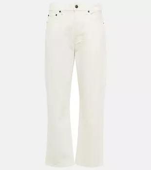 Прямые джинсы Lesley со средней посадкой THE ROW, белый