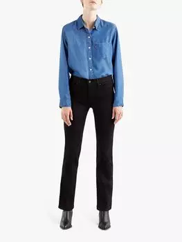 Прямые джинсы Levi's 314 Shaping, мягкий черный цвет