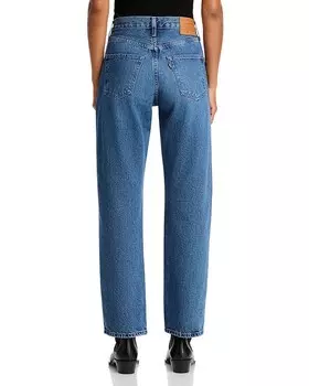 Прямые джинсы Levi's 501 с высокой посадкой 90-х на канале Not My News Channel, синий