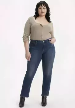 Прямые джинсы Levi's Plus "314 Shaping Straight", хлопок стрейч, цвет Zealous Blue