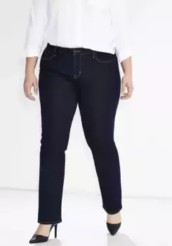 Прямые джинсы Levi's Plus "314 Shaping Straight", хлопок стрейч, цвет Rinsed
