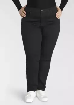 Прямые джинсы Levi's Plus "314 Shaping Straight", хлопок стрейч, цвет Soft Black