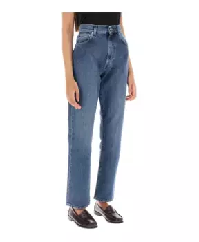 Прямые джинсы Loulou Studio, синий