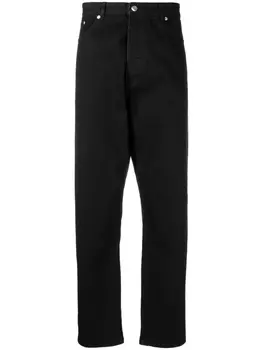 Прямые джинсы Maison Kitsun, черный