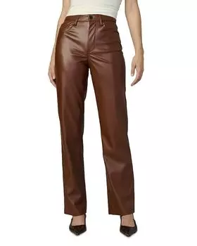 Прямые джинсы Margot из искусственной кожи с высокой талией в цвете «Toffee» Joe's Jeans, коричневый/бежевый