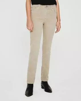 Прямые джинсы Mari High Rise в 1 год из серного шелка и бамбука AG Jeans, цвет 1 year sulfur silk bamboo