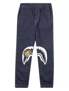 Прямые джинсы Milo Shark A BATHING APE, синий