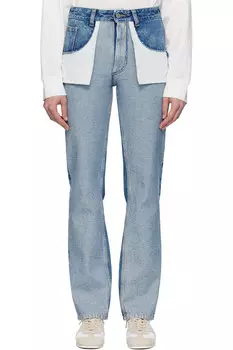 Прямые джинсы Mm6 Maison Margiela, синий
