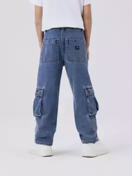 Прямые джинсы Name It "NKMRYAN ST CARGO JEANS 5910-ZD NOOS", синий