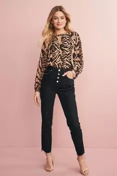 Прямые джинсы Next, черный