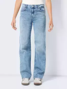 Прямые джинсы Noisy May "NMYOLANDA NW WIDE JEANS AZ236LB NOOS", голубой