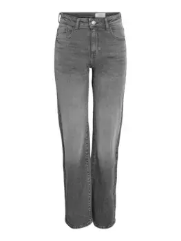 Прямые джинсы Noisy May "NMYOLANDA NW WIDE JEANS AZ371DG NOOS", серый
