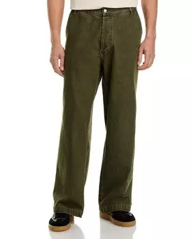 Прямые джинсы Olive Night Officine Gnrale, зеленый