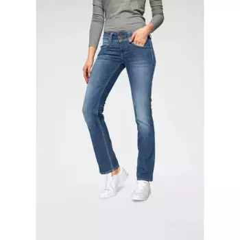 Прямые джинсы Pepe Jeans "GEN", прекрасного качества, с прямыми штанинами и поясом на двух пуговицах, цвет D45 Str 8Dip Royal Dark