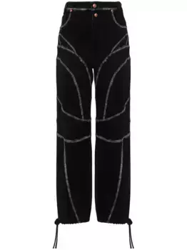 Прямые джинсы Piece Number Versace Jeans Couture, черный