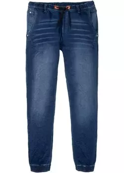 Прямые джинсы прямого кроя без застежек Rainbow, синий