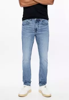 Прямые джинсы PULL&BEAR, синий