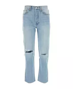 Прямые джинсы Re/Done, синий