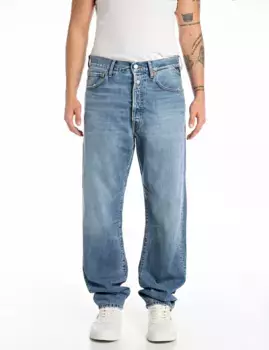 Прямые джинсы Replay "M9Z1 9Zero1 90's Straight Fit" с потертым эффектом, синий