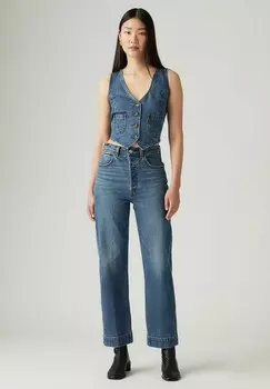 Прямые джинсы RIBCAGE STRAIGHT ANKLE TAILORED Levi's, синий деним