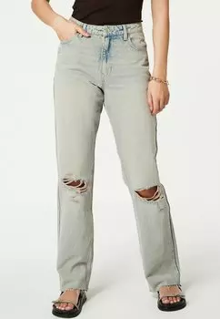 Прямые джинсы Ripped Next, розового оттенка